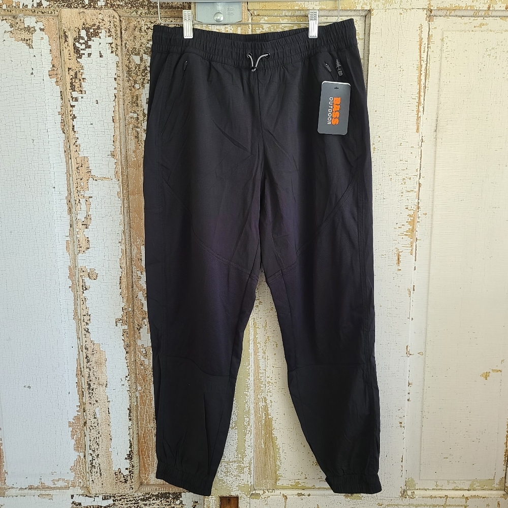 NWT Bass Outdoor Black Cargo Jogger Pants Sz M